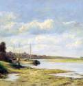 Барки на реке. 1868 - Barges on the River. 186827,5 х 50 смХолст, маслоРоссияТаганрог. Таганрогская картинная галерея